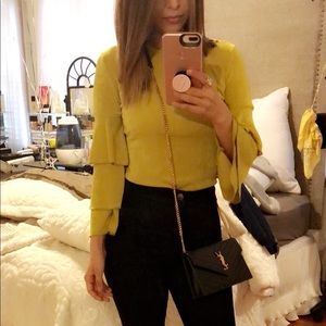 Petite Rebecca Ruffle Sleeve Top - Size 6